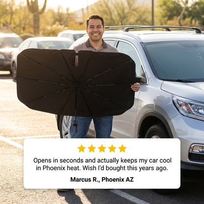 SunVault portable car sunshade