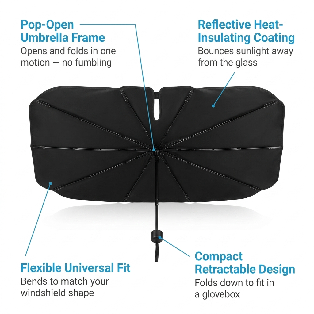 SunVault portable car sunshade