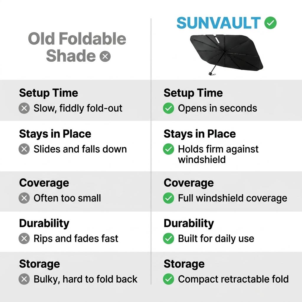 SunVault portable car sunshade